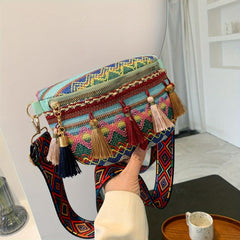 Boho Style Tassel Fanny Pack Crossbody Bag