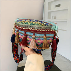 Boho Style Tassel Fanny Pack Crossbody Bag