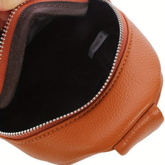 Solid Sling Bag All Match Sports Storage Chest Bag Zipper Outdoor