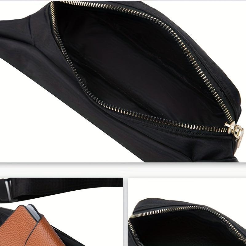 Quilted Pocket Chest Bag Sports Fitness Crossbody Fanny Pack