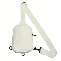 Small Oxford Cloth Chest Bag Solid Crossbody Bag Casual Travel Sports Sling Bag