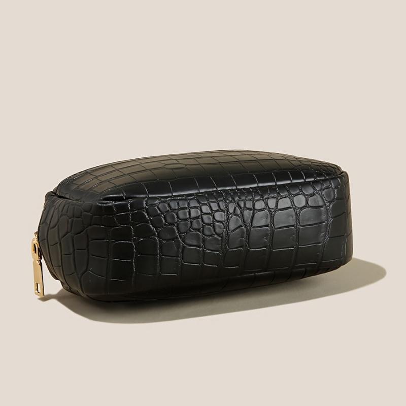 Crocodile Pattern Belt Bag Mini PU Leather Waist Bag Square Zipper Purse