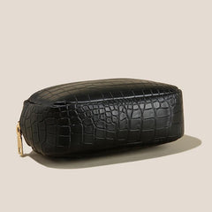 Crocodile Pattern Belt Bag Mini PU Leather Waist Bag Square Zipper Purse