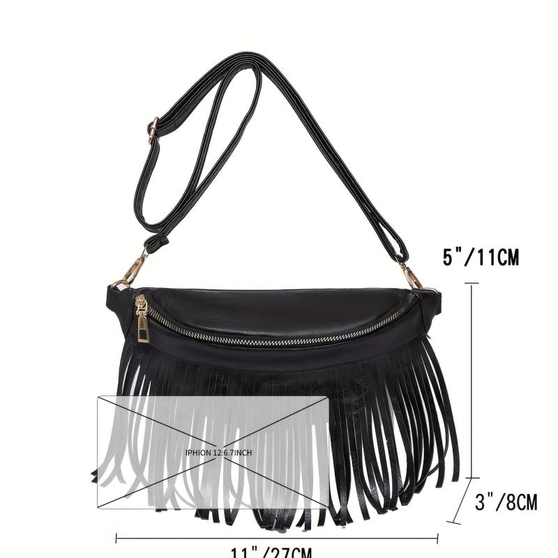 Tassel Waist Bag Crossbody Chest Purse
