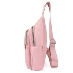 Quilted Sling Crossbody Bag with Earphone Hole