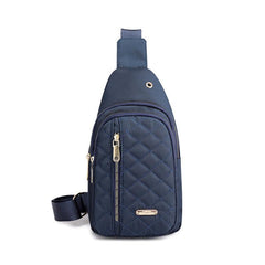 Casual Crossbody Bag Solid Chest Bag For Sports With Zipper