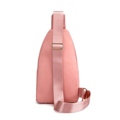 Casual Crossbody Bag Solid Chest Bag For Sports With Zipper