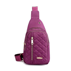 Casual Crossbody Bag Solid Chest Bag For Sports With Zipper