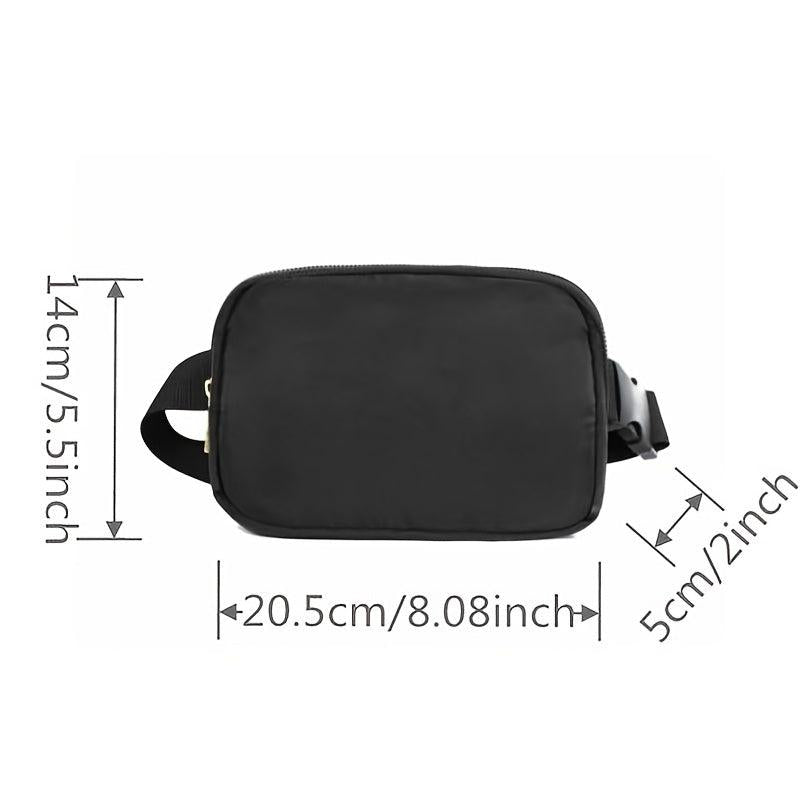 Nylon Zipper Fanny Pack Waterproof Crossbody Chest Bag