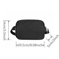 Nylon Zipper Fanny Pack Waterproof Crossbody Chest Bag