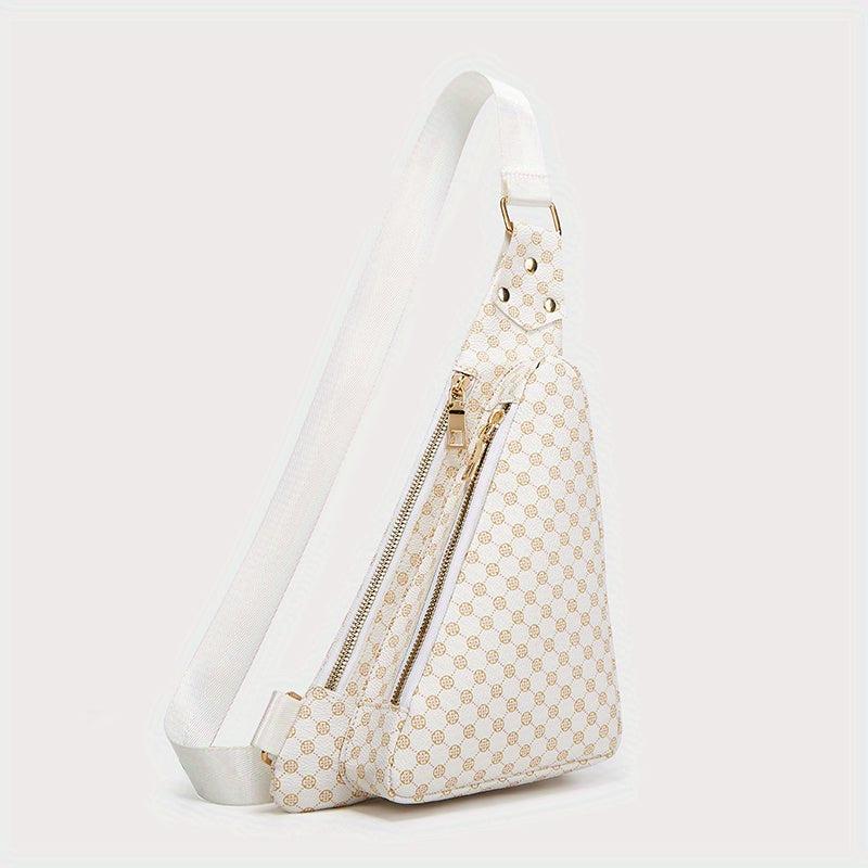 Leopard Pattern Sling Bag Women's Chest Bag PU Leather Crossbody Purse