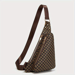 Leopard Pattern Sling Bag Women's Chest Bag PU Leather Crossbody Purse