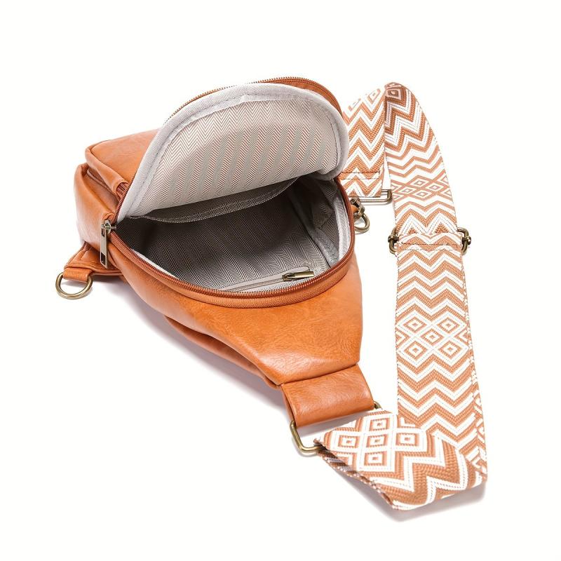 Retro Style Sling Backpack Oil Wax Leather Crossbody Bag