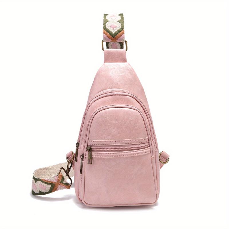 Retro Style Sling Backpack Oil Wax Leather Crossbody Bag