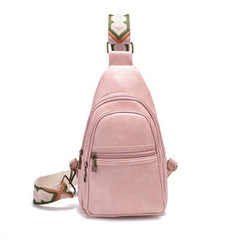 Retro Style Sling Backpack Oil Wax Leather Crossbody Bag