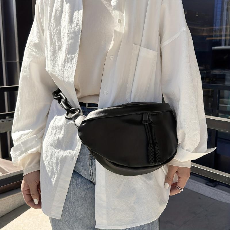 Women's Waist Bag PU Crossbody Bag for Outdoor Sports
