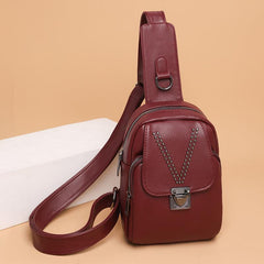 Studded Decor Crossbody Bag Women's Sports Chest Purse