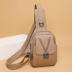 Studded Decor Crossbody Bag Women's Sports Chest Purse