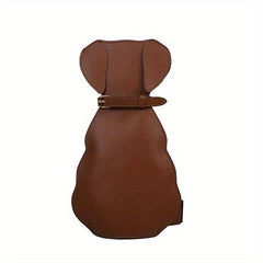 Doggy Shape Sling Backpack Cartoon Crossbody Bag Creative PU Leather Chest Bag