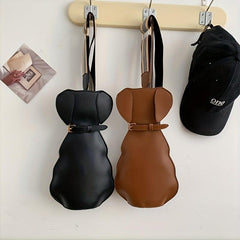 Doggy Shape Sling Backpack Cartoon Crossbody Bag Creative PU Leather Chest Bag