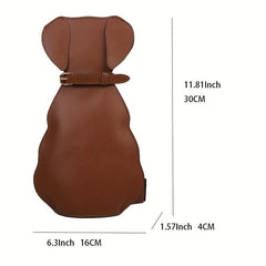 Doggy Shape Sling Backpack Cartoon Crossbody Bag Creative PU Leather Chest Bag