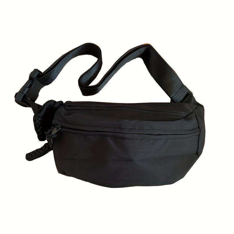 Solid Waist Bags Canvas Lightweight Shoulder Bag Street Casual Fanny Pack