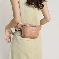Vintage Crocodile Pattern Chest Bag Retro Crossbody Sling Bag