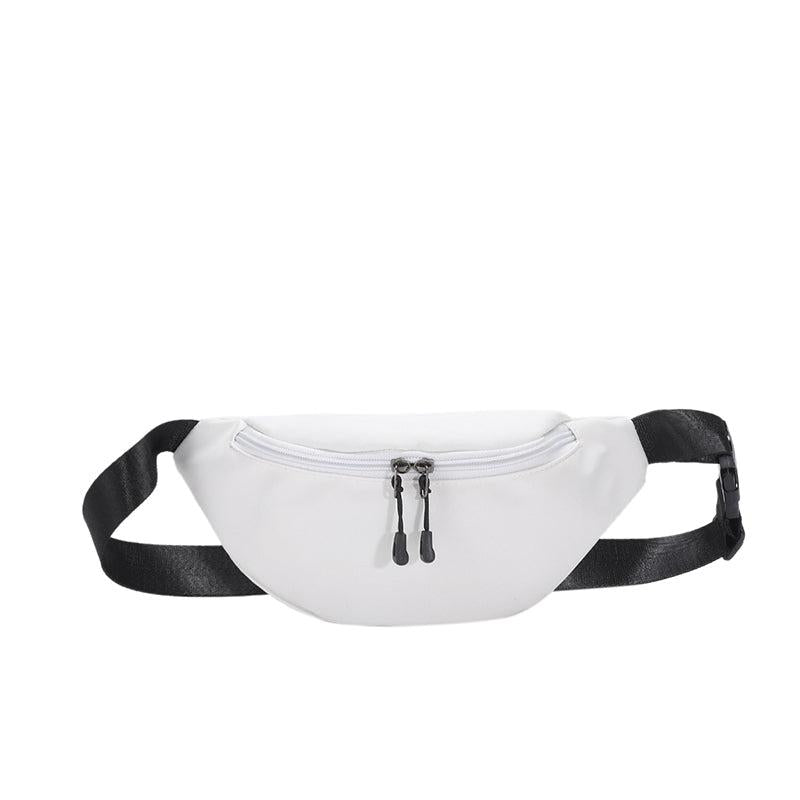 Nylon Fabric Fanny Pack Double Zipper Waist Purse Crossbody Chest Bag