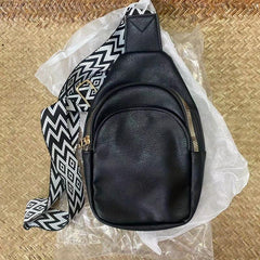 Boho Casual Chest Bag PU Leather Sling Bag