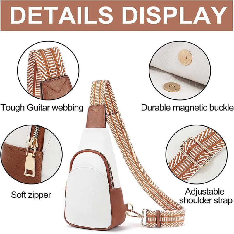 Boho Casual Chest Bag PU Leather Sling Bag