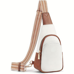 Boho Casual Chest Bag PU Leather Sling Bag