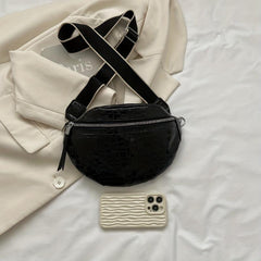 Crocodile Pattern Chest Bag Solid Fanny Pack Crossbody Bag