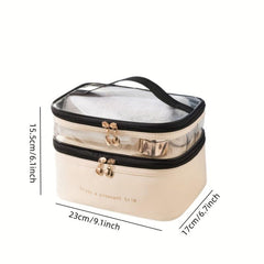 Double Layer Cosmetic Bag Waterproof Travel Storage Toiletry Bag