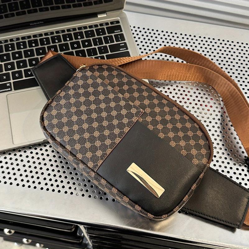 Vintage Casual Chest Bag PU Leather Sling Bag
