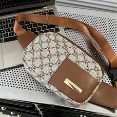 Vintage Casual Chest Bag PU Leather Sling Bag