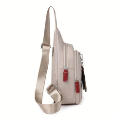 Casual Flower Decor Chest Bag Lightweight Sling Bag