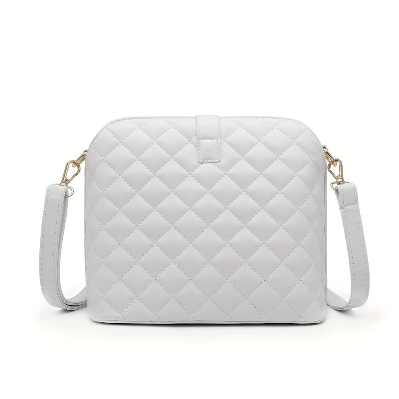 Argyle Quilted Messenger Chain Bag Small Square Bag Single Shoulder Bag