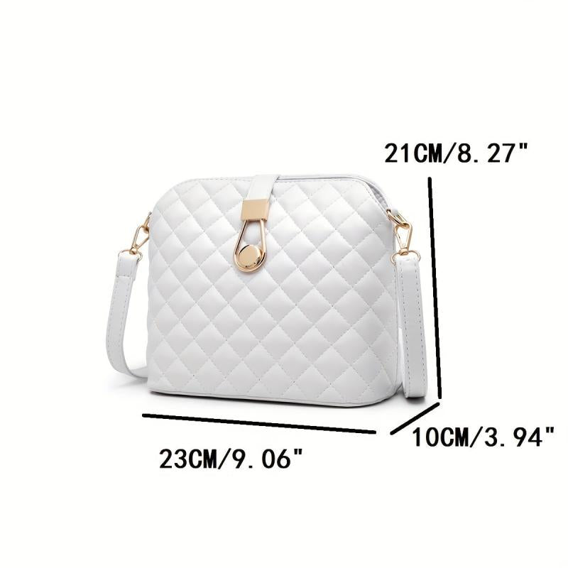 Argyle Quilted Messenger Chain Bag Small Square Bag Single Shoulder Bag