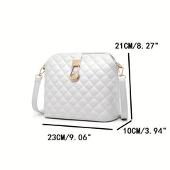 Argyle Quilted Messenger Chain Bag Small Square Bag Single Shoulder Bag