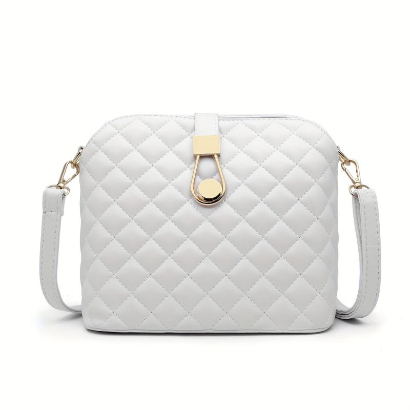 Argyle Quilted Messenger Chain Bag Small Square Bag Single Shoulder Bag