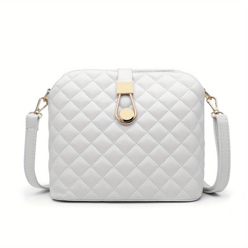 Argyle Quilted Messenger Chain Bag Small Square Bag Single Shoulder Bag