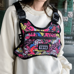 Casual Lightweight Chest Bag Outdoor Vest Pack with Adjustable Straps