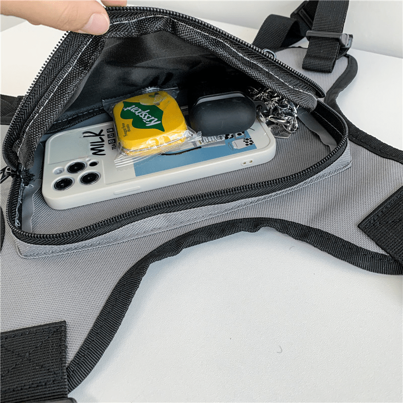 Casual Lightweight Chest Bag Outdoor Vest Pack with Adjustable Straps
