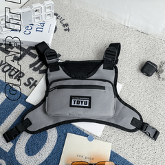 Casual Lightweight Chest Bag Outdoor Vest Pack with Adjustable Straps