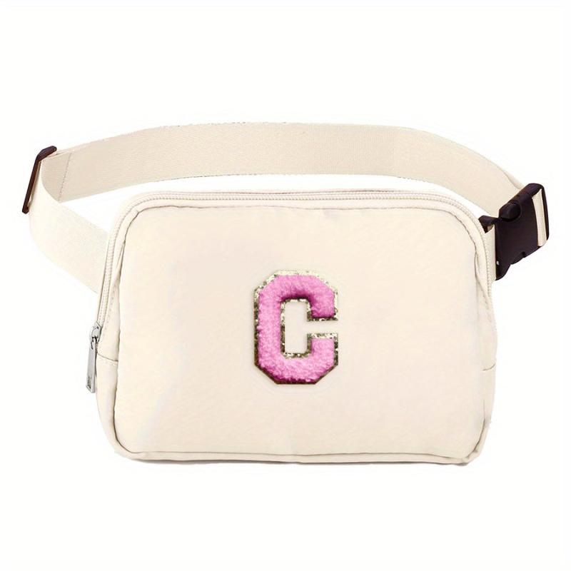 Chenille Letter Belt Bag Small Fanny Packs For Women