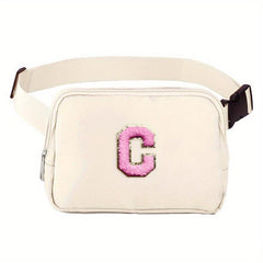 Chenille Letter Belt Bag Small Fanny Packs For Women