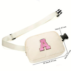 Chenille Letter Belt Bag Small Fanny Packs For Women
