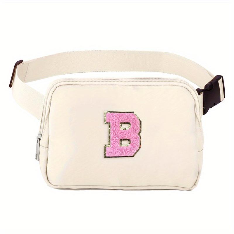 Chenille Letter Belt Bag Small Fanny Packs For Women