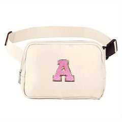 Chenille Letter Belt Bag Small Fanny Packs For Women