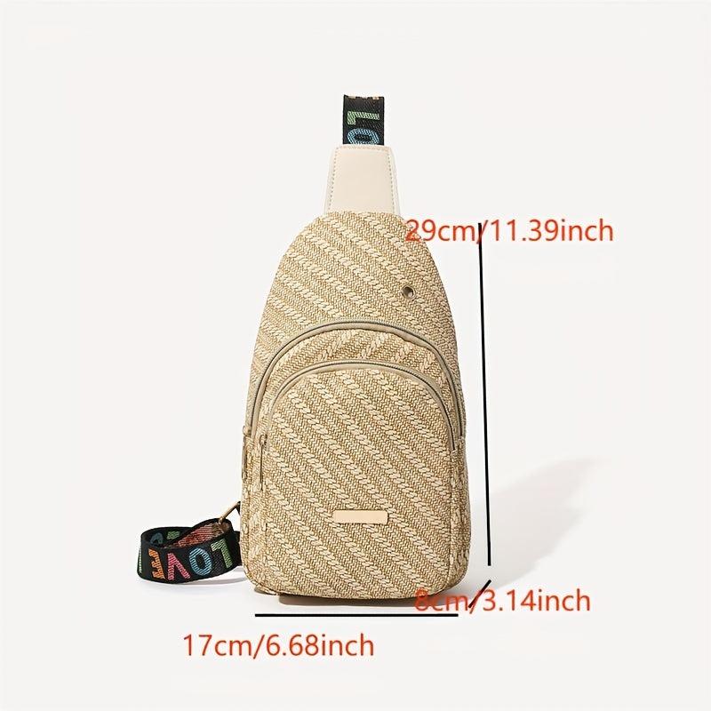 Casual Sling Zipper Bag Outdoor Chest Bag